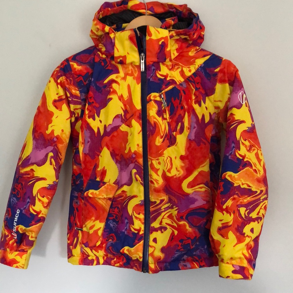 Sunice Kids Jacket - Red, Yellow, Purple